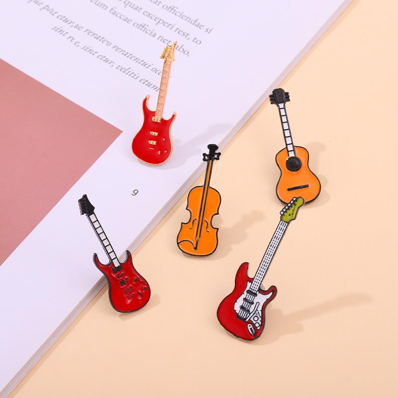 Musical Instrument Symbols - Pins Custom Bass Guitar Brooches Musical