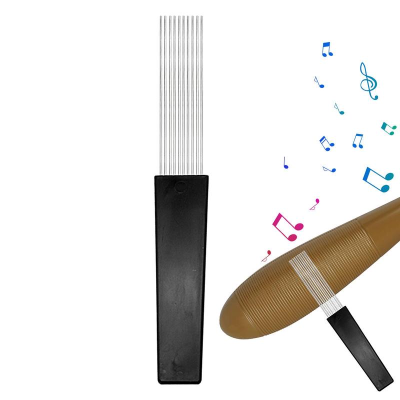 Guiro Scraper Instrument - Guiro Metal Scraper Guiro Brush Comb-Style