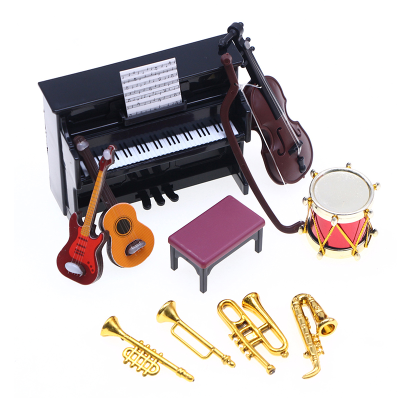 Musical Instrument Like Guitar - Miniature Life-Like Musical Instrument Set –