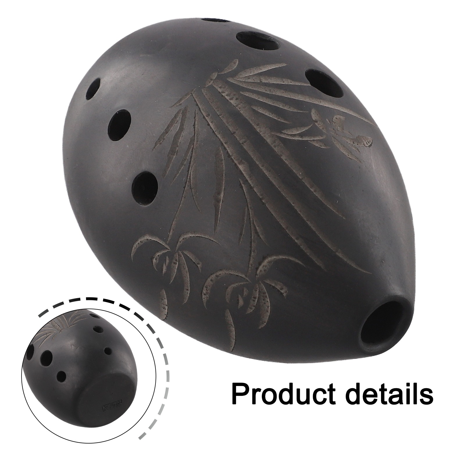 Black 8 Hole Ocarina Clay Xun  - đánh giá và giá Musical Instrument Xun