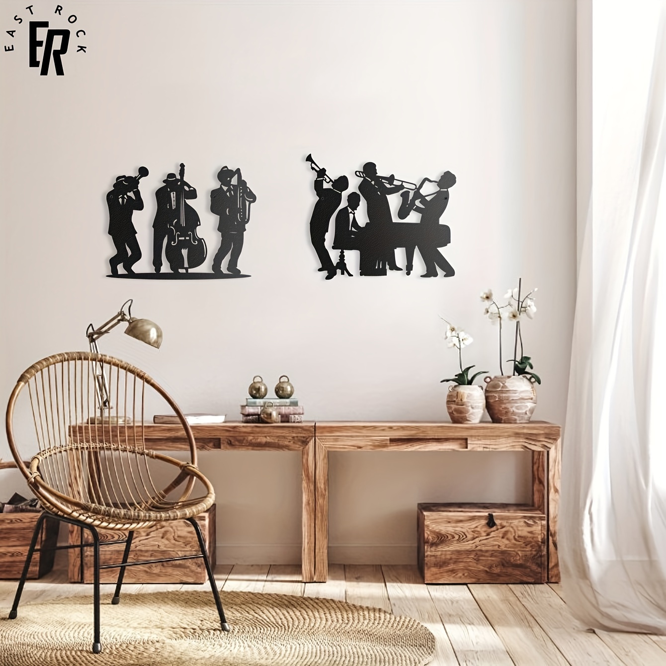 Metal Musician Silhouette Wall - đánh giá và giá Musical Instrument Symbols