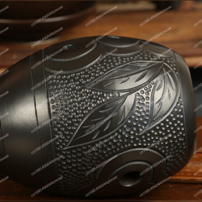 Eight-hole pear-shaped black p - đánh giá và giá Musical Instrument Xun