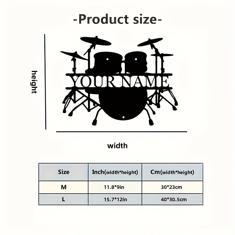Custom Drum Set Metal Wall Art - đánh giá và giá Musical Instrument Name