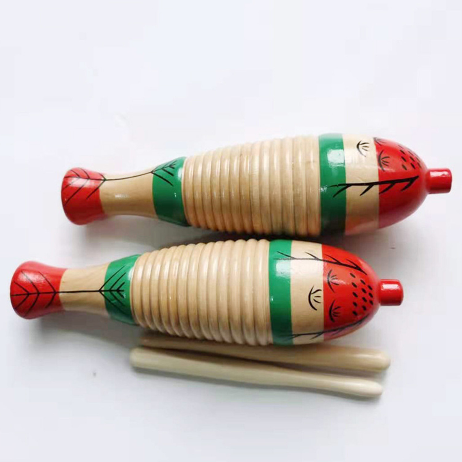 Colorful Fish Shaped Wooden Gu - đánh giá và giá Guiro Scraper Instrument